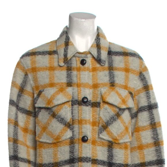 Isabel Marant Gast Shirt Jacket in Yellow Plaid 38 6 - Picture 5 of 12